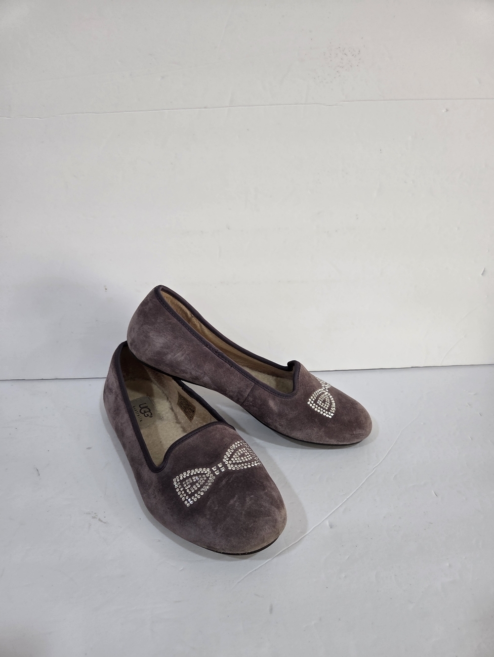 UGG Alloway Suede Embellished crystal Swarowski Ballet Flats Sz.6